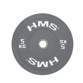cbr05-gray-talerz-olimpijski-51mm-bumper-5-kg-hms-gumowany