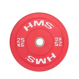cbr25-red-talerz-olimpijski-51mm-bumper-25-kg-hms-gumowany