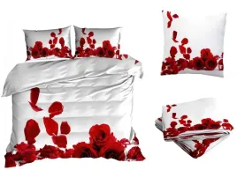 posciel-satyna-bawelniana-160x200cm-platki-roz-z-przescieradlem-3d