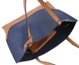 granatowo-brazowa-torebka-damska-shopper-stan-nowy