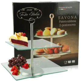patera-szklana-dwupoziomowa-stojak-ciasto-owoce-savona-kwadratowa