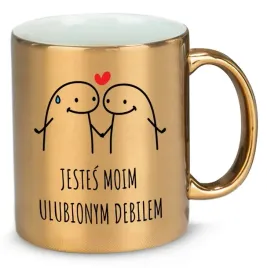 kubek-zloty-prezent-dla-faceta-dzien-chlopaka-jestes-moim-ulubionym-debilem