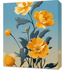 obraz-50x60cm-zloty-kwiatowy-swit