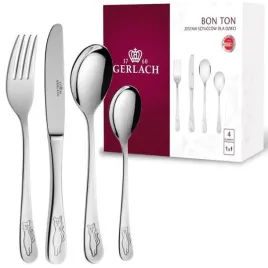 gerlach-sztucce-dzieci-dzieciece-komplet-4el-kotki-stal-nierdzewna-bon-ton