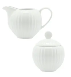 lubiana-daisy-cukiernica-250ml-z-pokrywka-mlecznik-300ml-biala-porcelana