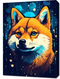 obraz-50x70cm-lisek-w-kosmosie