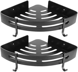 polka-narozna-pod-prysznic-wiszaca-lazienkowa-czarna-loft-alu-zestaw-2szt