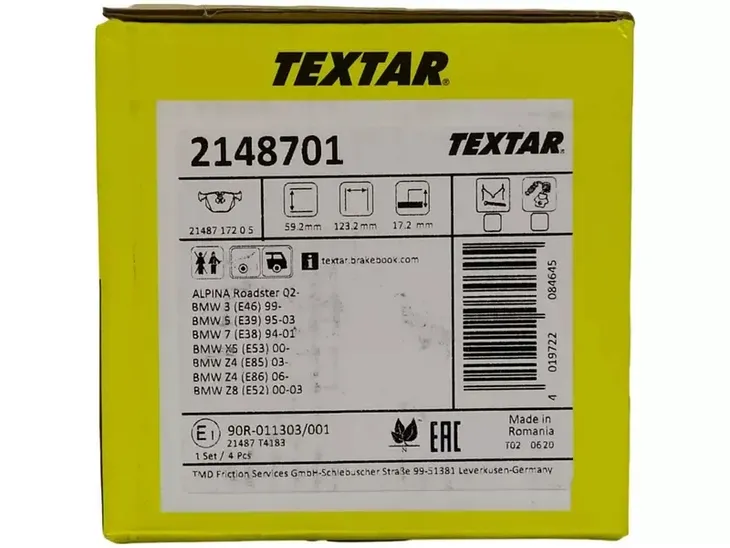 textar-klocki-tyl-bmw-7-e38-5-e39-x5-e53-z4-e85-stan-nowy