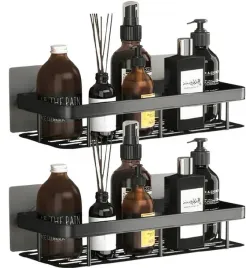zestaw-2-szt-polka-lazienkowa-wiszaca-metalowa-samoprzylepna-czarna-loft