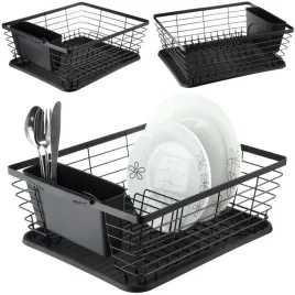 suszarka-do-naczyn-talerzy-czarna-ociekacz-sztucce