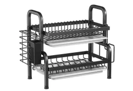 suszarka-do-naczyn-elden-ed-3207-dwupoziomowa-ociekacz-organizer-czarna-xxl