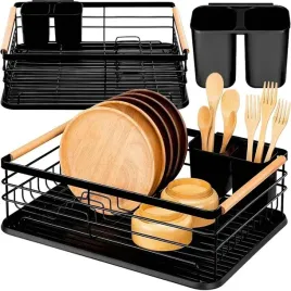 suszarka-do-naczyn-ociekacz-talerze-pojemnik-na-szcztucce-czarna-metal-xl