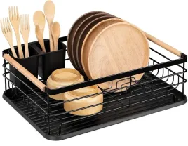 suszarka-do-naczyn-czarna-ociekacz-na-talerze-sztucce-metal-drewno-xxl