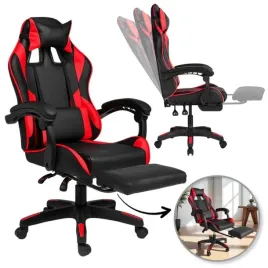 fotel-gamingowy-ergonomiczny-regulowany-2-poduszki-sztuczna-skora