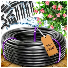 linia-kroplujaca-25m-20-elementow-nawadnianie-kropelkowe-waz-kropelkujacy