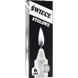 swieca-stolowa-walec-bispol-6h-19cm-s1-66-biala-6szt