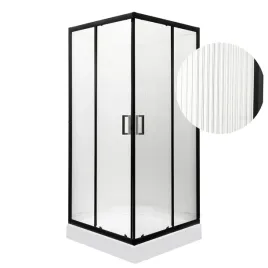 kabina-90x90x205-cm-6mm-z-brodzikiem-szklo-ryflowane-czarna-soho-sq-bl