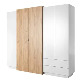 szafa-5d-230cm-bialy-mat-dab-craft-zloty-dori