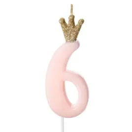 swieczka-na-tort-cyfra-6-w-koronie-rozowa-jasna-partydeco-95-cm