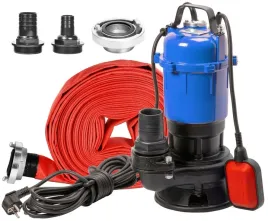 pompa-wody-czystej-szamba-brudnej-rozdrabniaczem-zatapialna-plywak-waz-30m