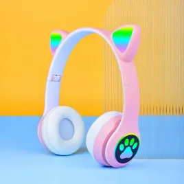 sluchawki-bluetooth-kocie-uszy-led-mikrofon-karaoke-dzieci-nauszne-rozowe