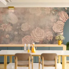 fototapeta-350x256-wodoodporna-mglista-natura-pomaranczowe-kwiaty-na-t