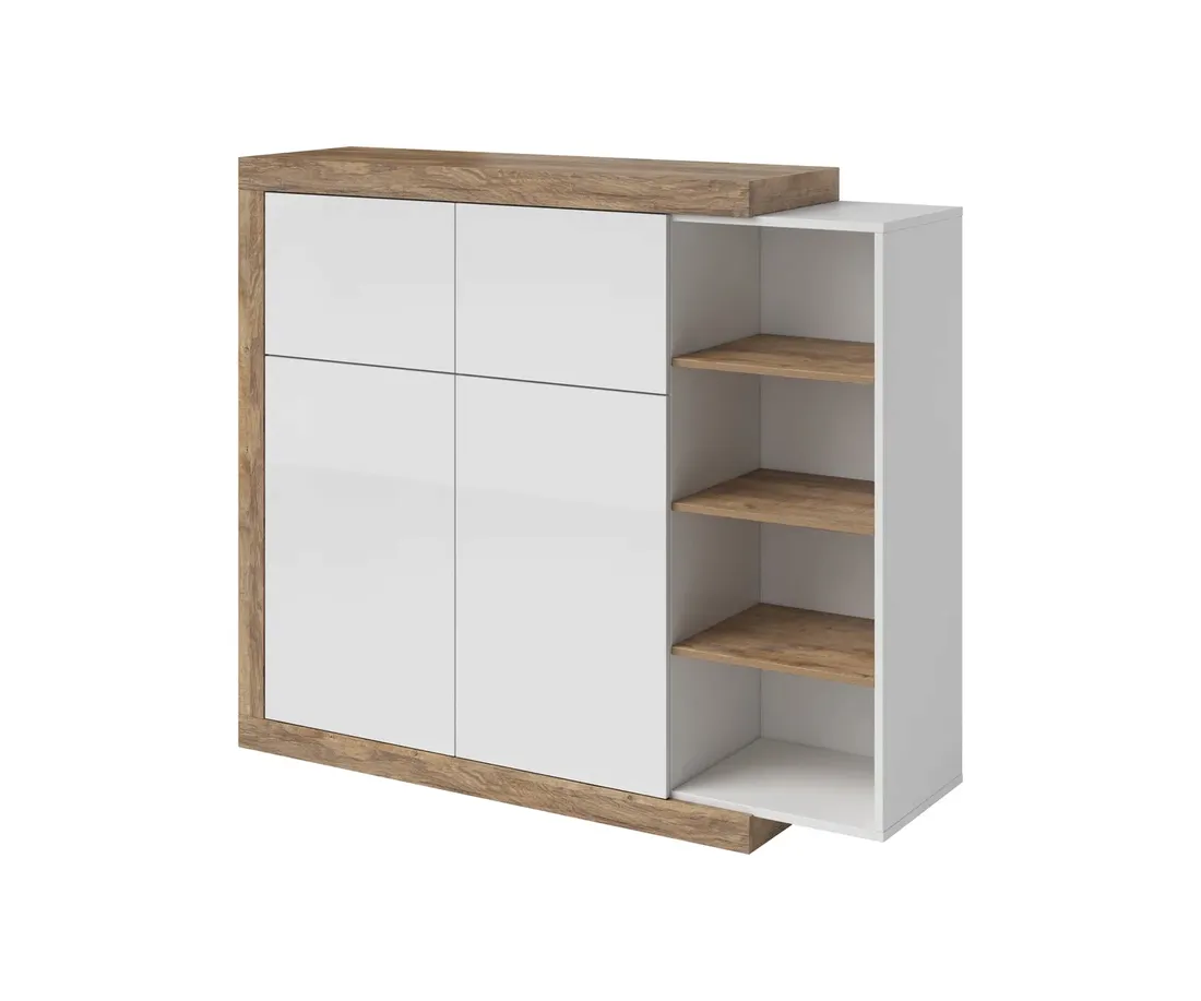 komoda-150cm-bialy-polysk-dab-samdal-sintra