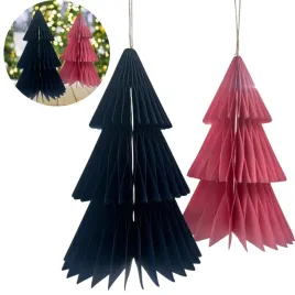 dekoracja-swiateczna-z-papieru-3d-ozdoba-choinka-2szt-granatowa-rozowa