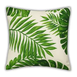 poszewka-na-poduszke-45x45-cm-zielona-liscie-palmy-dekorayjna-na-poduszke