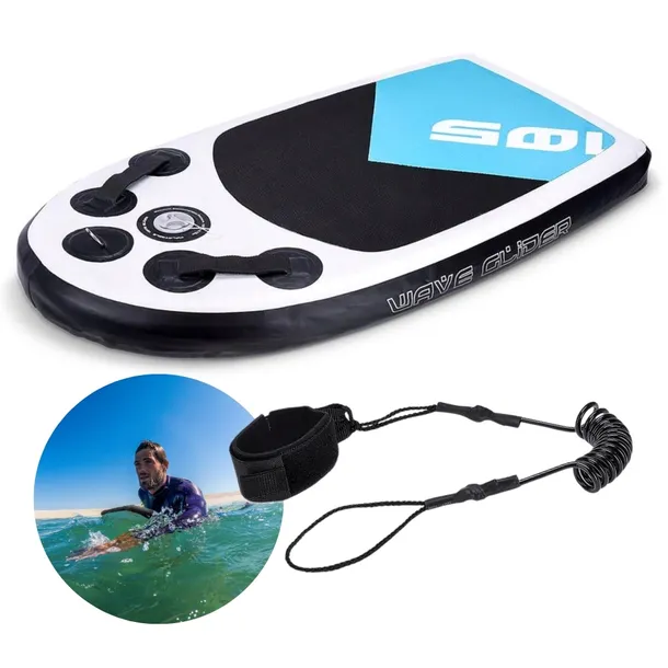 DESKA SUP SURFINGOWA 105CM DMUCHANA DO WODY PŁYWANIA TORBA SMYCZ SPRĘŻYNOWA
