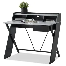 praktyczne-biurko-z-nadstawka-do-domu-biura-asgard-czarne-beton