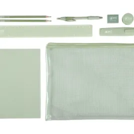 united-office-zestaw-papierniczy-w-zamykanym-etui-9-elementow-zielony