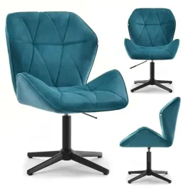 designerski-fotel-z-obrotowym-siedziskiem-velo-turkusowy-welur-czarny