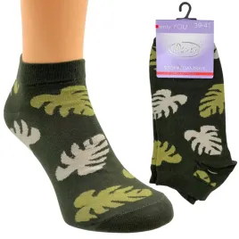 stopki-damskie-khaki-w-liscie-monstery-39-41-derby-skarpetki-monstera