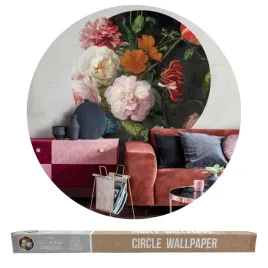 fototapeta-okragla-125cm-kwiaty