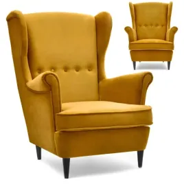 designerski-fotel-do-czytania-uszak-malmo-miodowy-czarny-z-guzikami