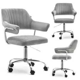 komfortowy-fotel-obrotowy-z-podlokietnikami-merlin-szary-welur-chrom
