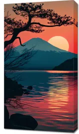 obraz-50x90cm-gora-wieczorem