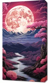 obraz-50x90cm-rozowa-kraina-marzen