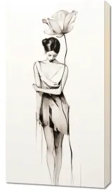 obraz-50x90cm-samotna-kwiecista-muza