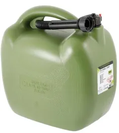 kanister-plastikowy-na-paliwo-owalny-zielony-khaki-z-lejkiem-20l