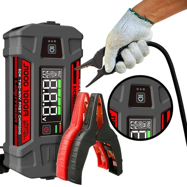 Lokithor Jump Starter Booster Rozruch Powerbank Światło Led 3w1 26Wh 1000A