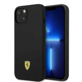 etui-ferrari-silicone-metal-logo-magsafe-na-iphone-14-plus-czarne