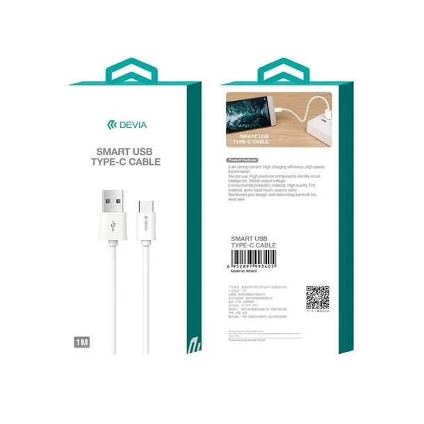 devia-kabel-smart-usb-usb-c-10-m-21a-bialy