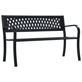 lawka-ogrodowa-stalowa-czarna-125-x-53-x-77-cm