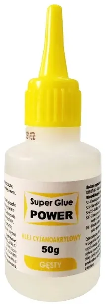 DUŻY Super Glue KLEJ POWER Cyjanoakryl GĘSTY 50g