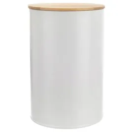 pojemnik-na-zywnosc-metalowy-bialy-z-bambusowa-pokrywka-whiteline-800-ml