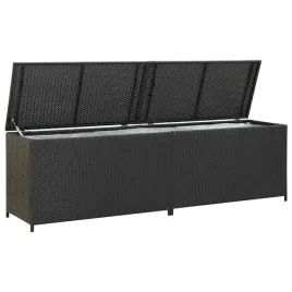 czarna-skrzynia-ogrodowa-z-polirattanu-200-x-50-x-60-cm