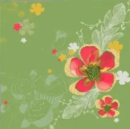 karnet-swarovski-kwadrat-cl2902-bl-kwiaty-oliwkowy