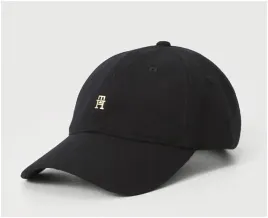 czapka-z-daszkiem-tommy-hilfiger-damska-czarna-welniana-z-logo